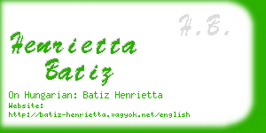 henrietta batiz business card